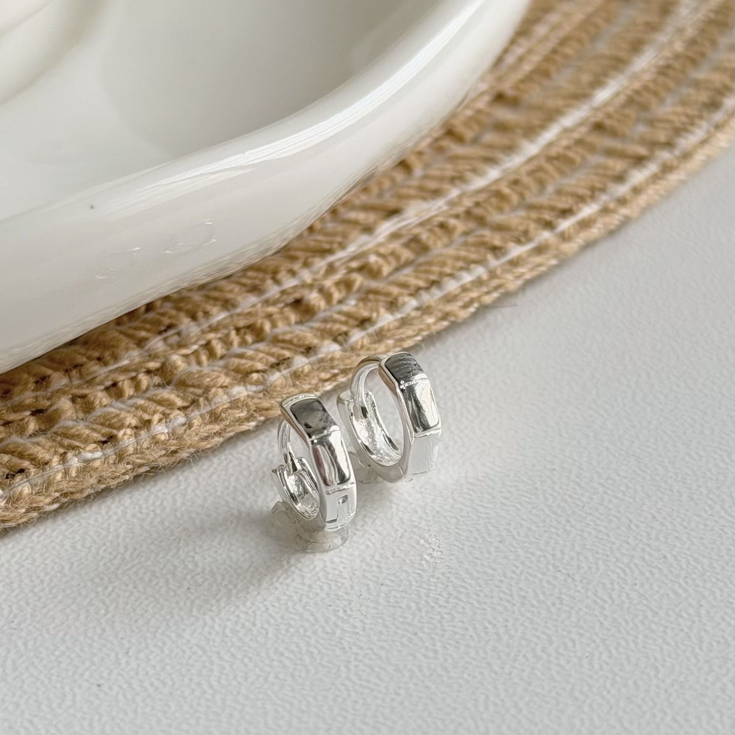 Z20竹節極小圈純銀易扣