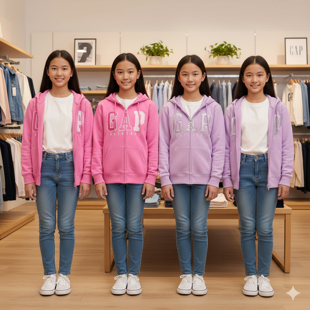 【預購】GAP G080453 童裝LOGO有帽拉鏈衛衣