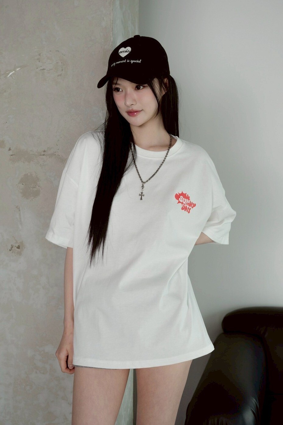 日系 塗鴉風狗狗印花 短袖上衣