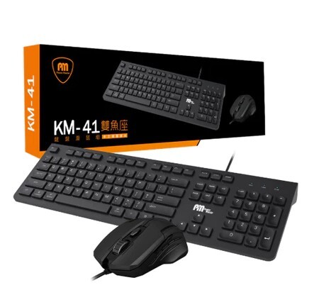 Power Master 亞碩 KM-41 雙魚座 鍵盤滑鼠組(薄膜式鍵盤 3600 DPI滑鼠)