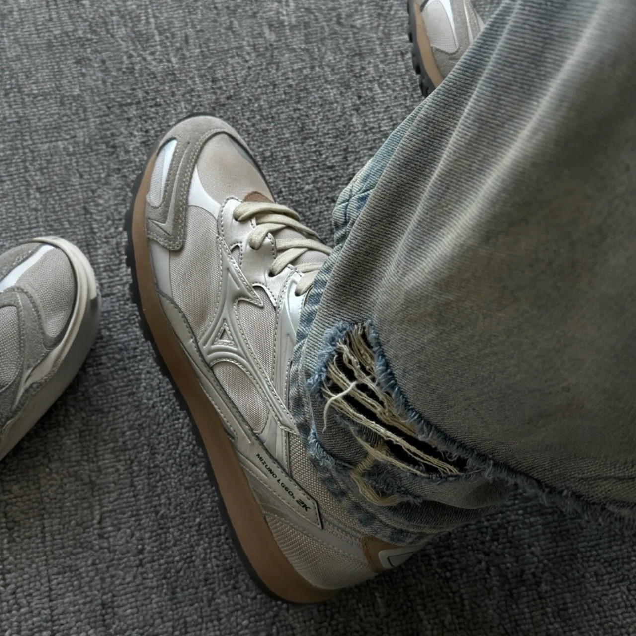 【現貨】MIZUNO LG 60S 2K 美津濃 美拉德 焦糖底 刷髒 仿舊灰