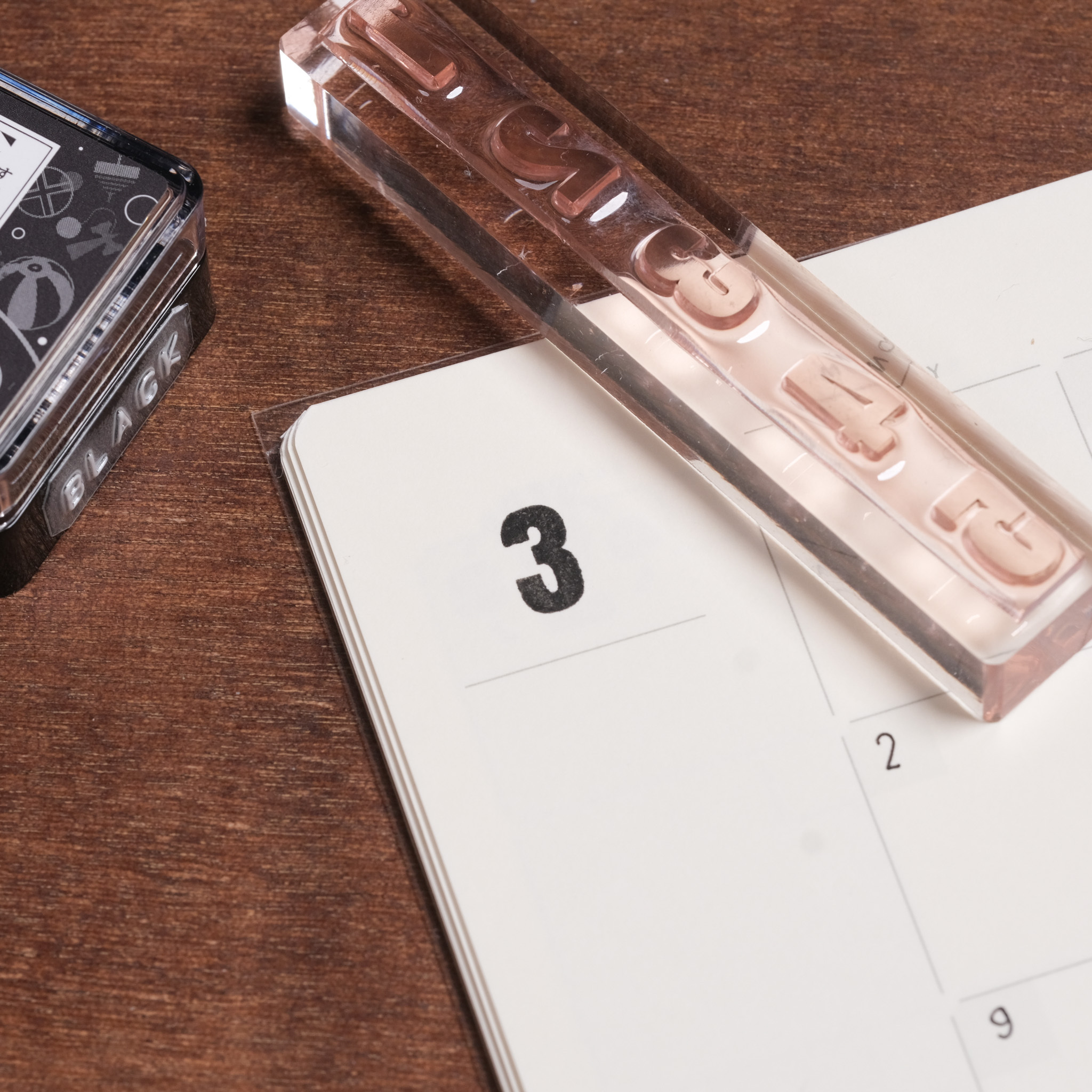 窄版黑體 數字棒 膠版印章 / 一分之一工作室 / 臺灣