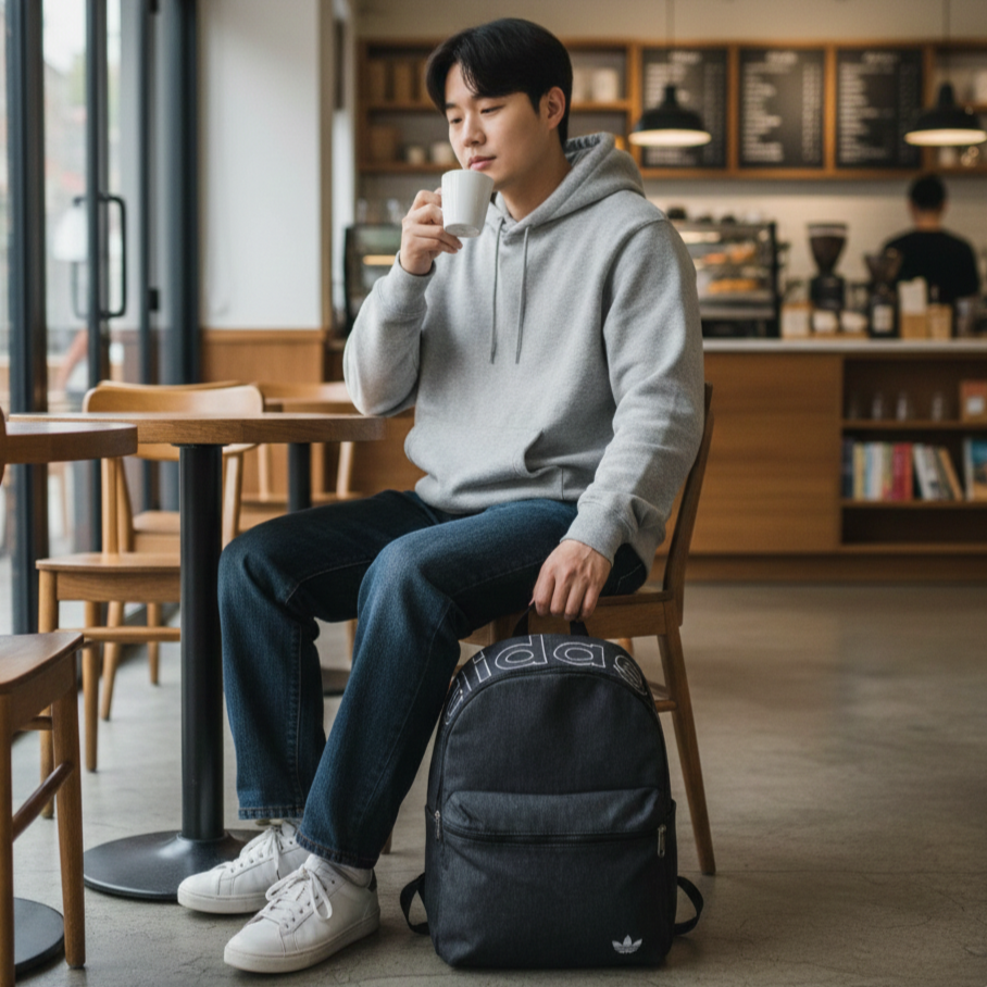 【預購】ADIDAS H022115 經典三葉草酸洗復古後背包