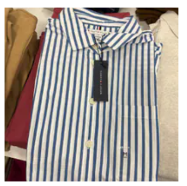 [S] TOMMY HILFIGER INDIGO RELAXED POPLIN SHIRT, XW06010-401 (STH1577)