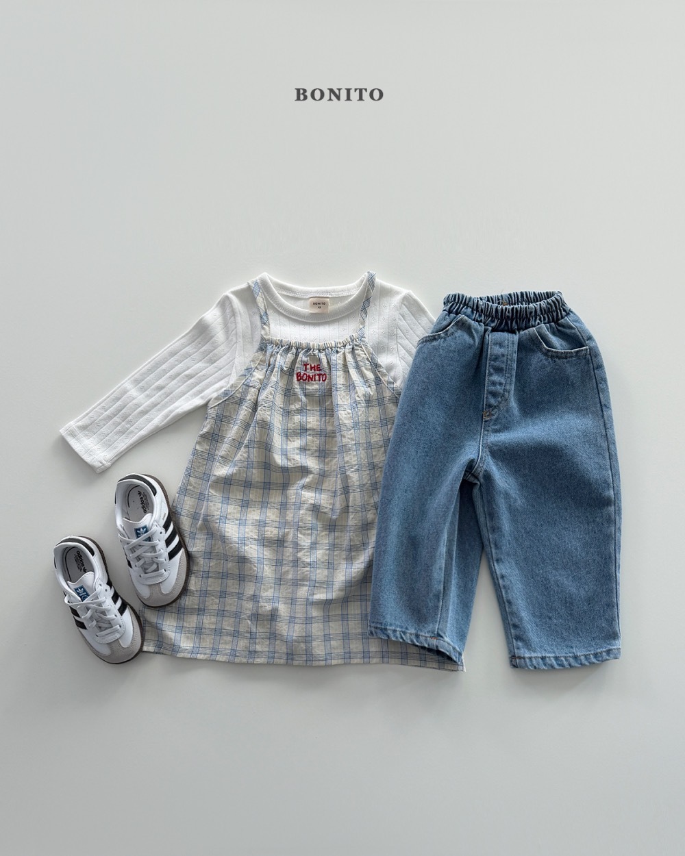 Bonito 格紋條紋吊帶背心裙 / 2色