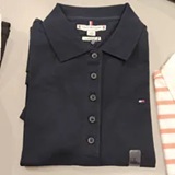 [S] TOMMY HILFIGER NAVY SLIM FIT STRETCH-COTTON POLO, 76J5198-410 (STH1585)