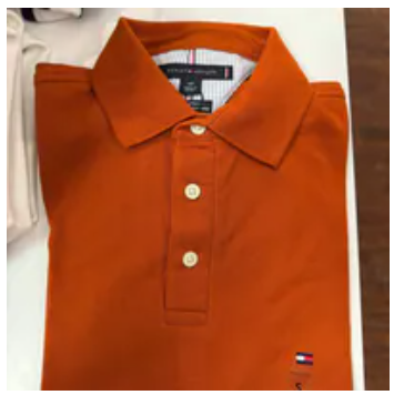 [S] TOMMY HILFIGER ORANGE SLIM FIT STRETCH PIQUE POLO, 78JA598-804 (STH1587)
