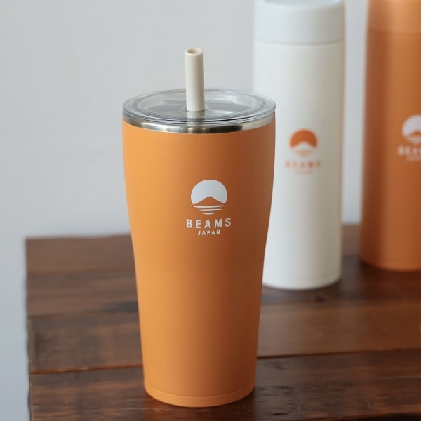 BEAMS JAPAN x 象印 橘色 不銹鋼 吸管保溫杯 720ML 日本限定