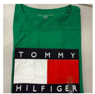 [S] TOMMY HILFIGER ORNAMENTAL GREEN FLAG T-SHIRT, XW08297-300 (STH1599)
