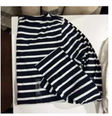 [S] TOMMY HILFIGER NAVY STRIPE LIGHTWEIGHT BOATNECK TSHIRT, XW06908-401 (STH1600)