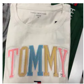 [S] TOMMY HILFIGER WHITE POP BRAND PRINT SLIM FIT TSHIRT, XW08292-100 (STH1601)