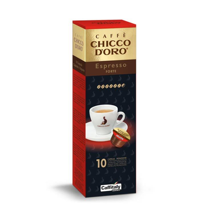CHICCO D'ORO Espresso Forte 咖啡膠囊 (10杯裝) 深度烘焙