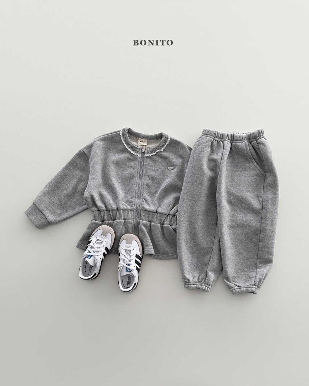 Bonito 荷葉拉鏈開衫 / 2色