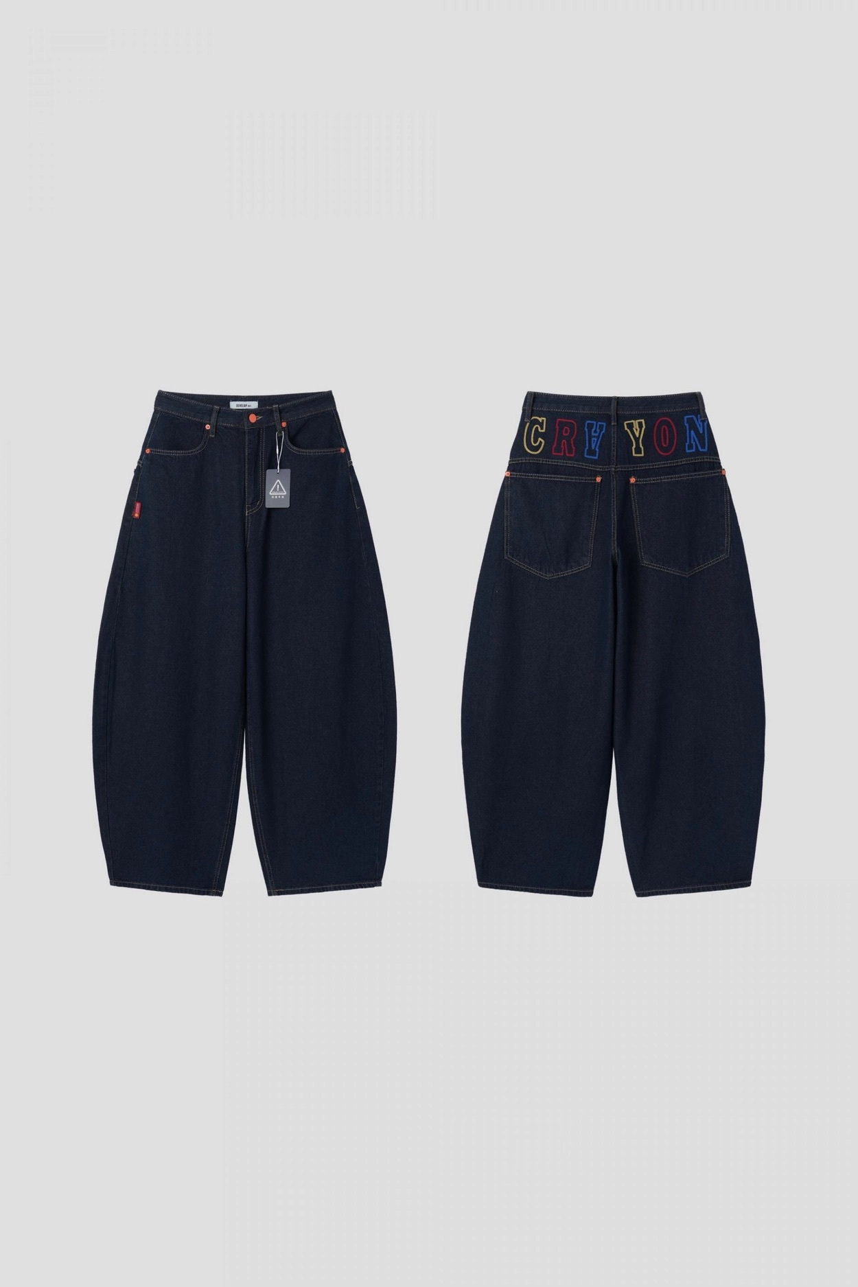 （3月韓國連線）P0250｜Toys Story配色玩味感彎刀褲🎨*.ﾟ