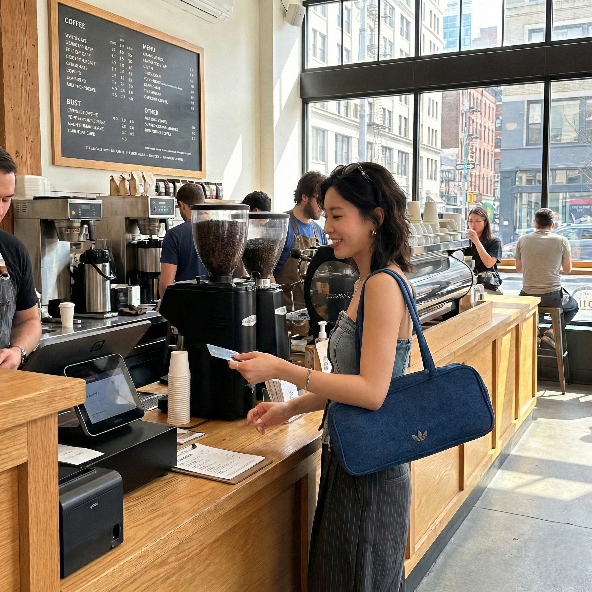 【預購】ADIDAS H022117 經典復古三葉草長型丹寧包