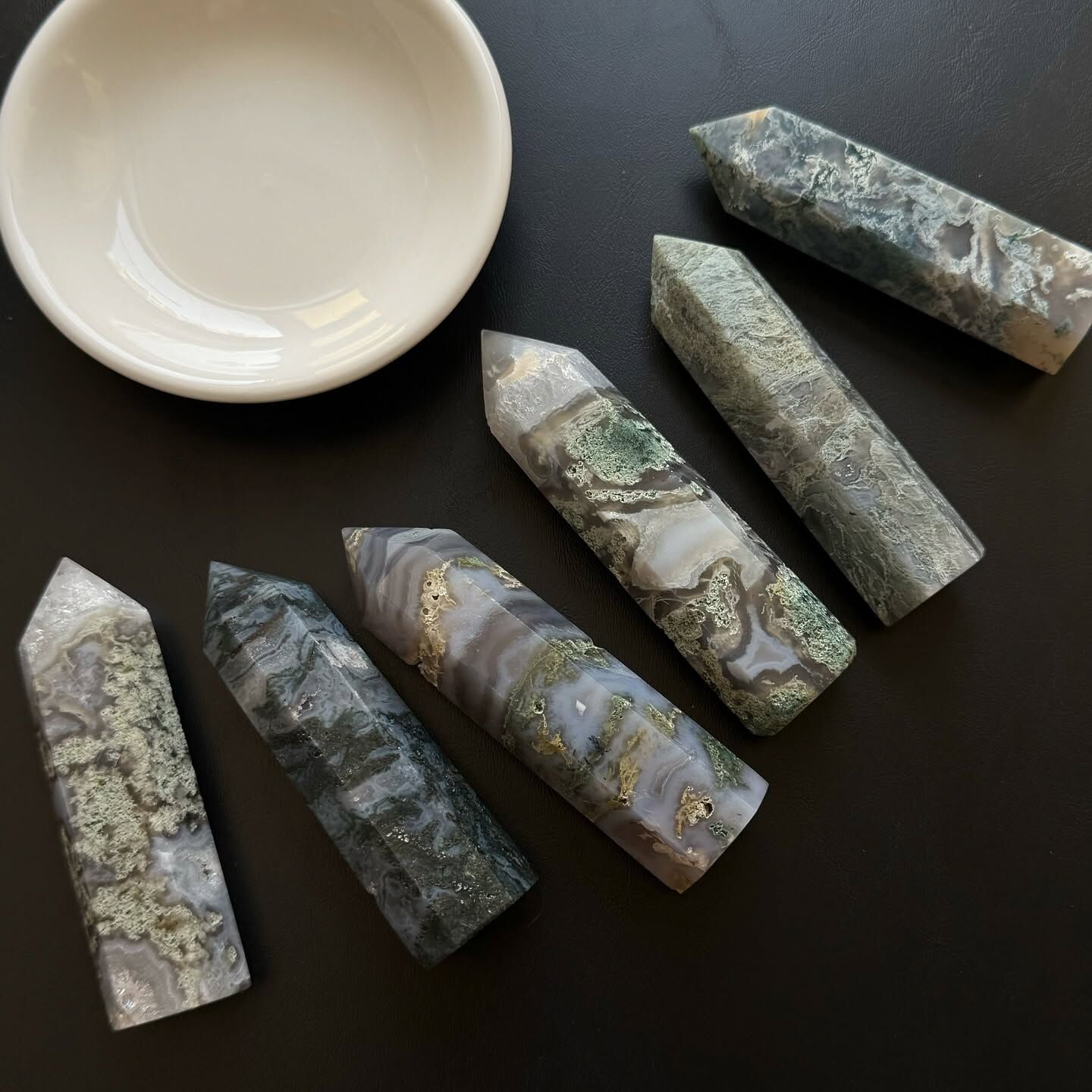 [原石] 冰種 水草瑪瑙 水晶柱