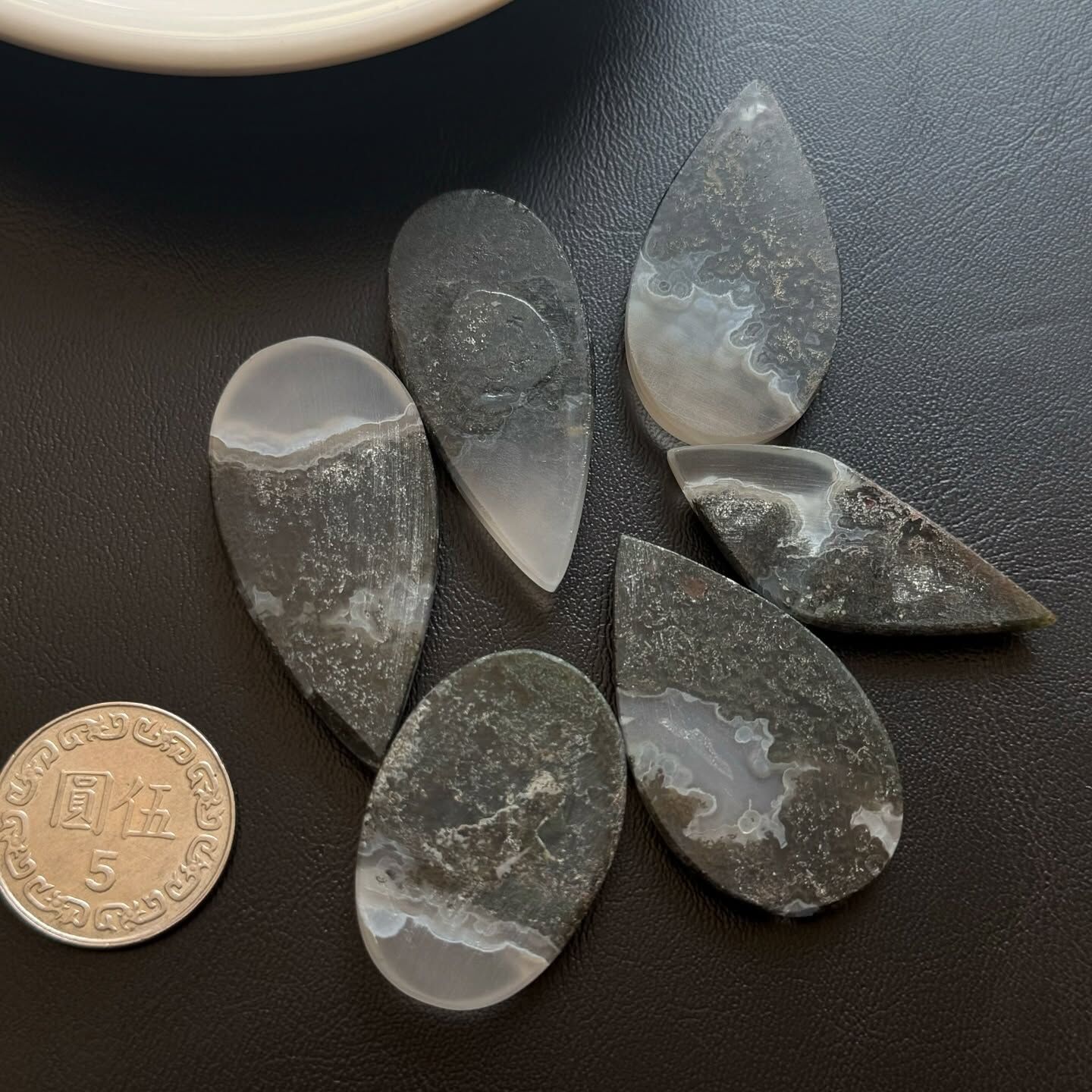 [原石] 水草瑪瑙 水晶蛋面 水晶墜面