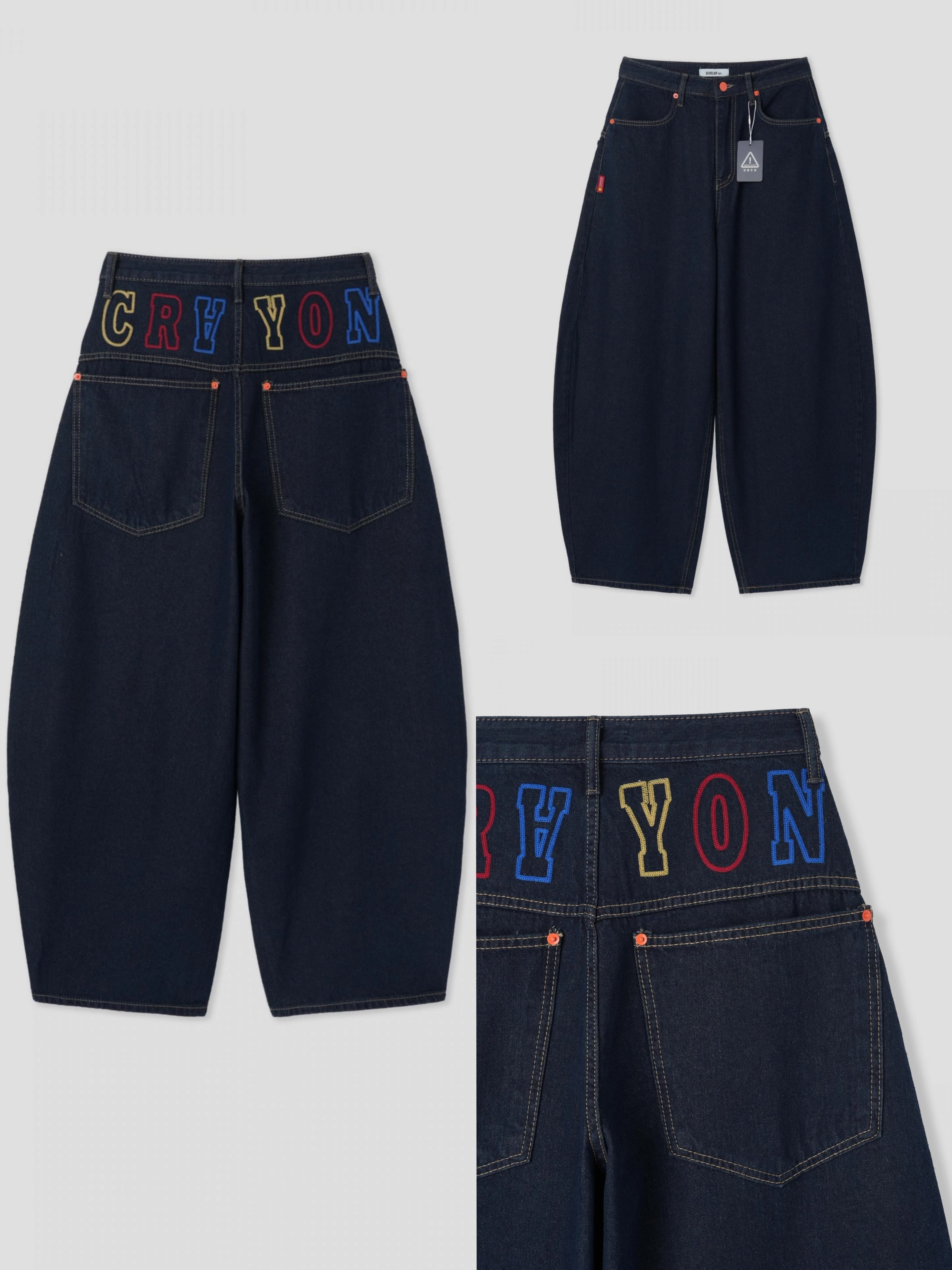 （3月韓國連線）P0250｜Toys Story配色玩味感彎刀褲🎨*.ﾟ