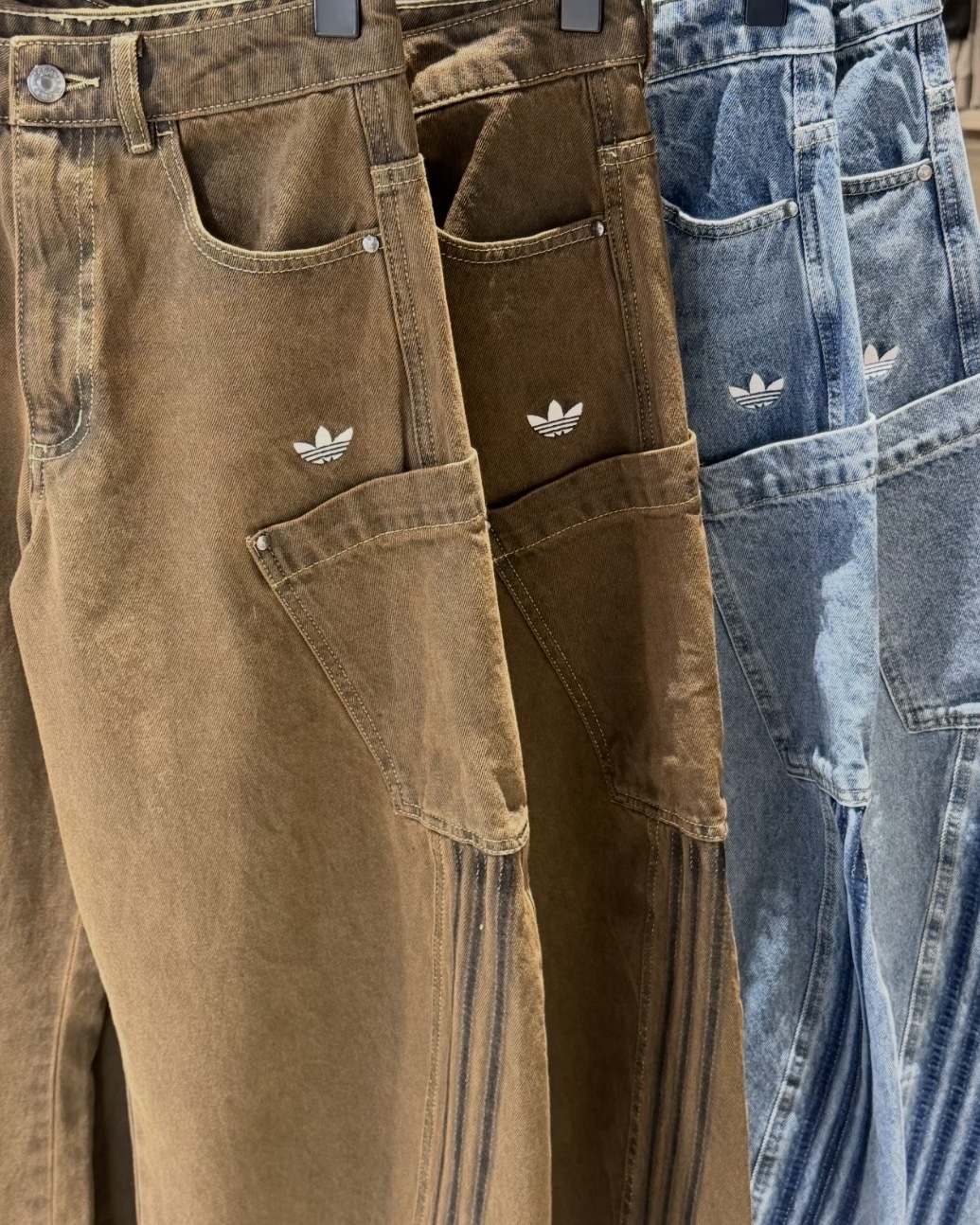 Adidas Originals 單寧 寬鬆 牛仔褲 彎刀褲 女款 兩色