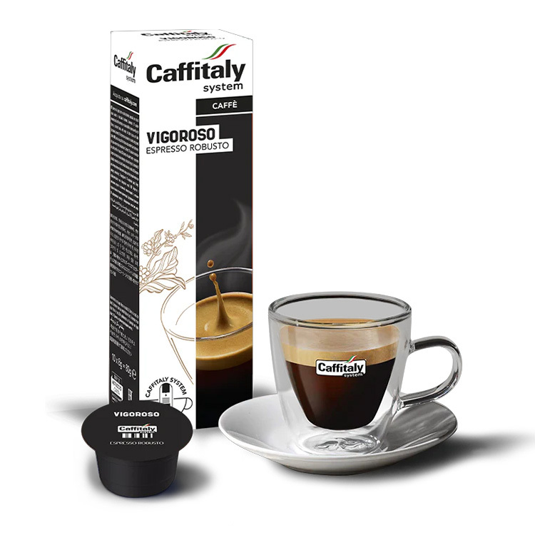 Caffitaly ECAFFE Vigoroso 超濃意大利咖啡膠囊 (10杯裝) 深度烘焙