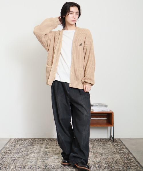 日本 Kangol Ribbed V-Neck Knit Cardigan [GR25EF030G]