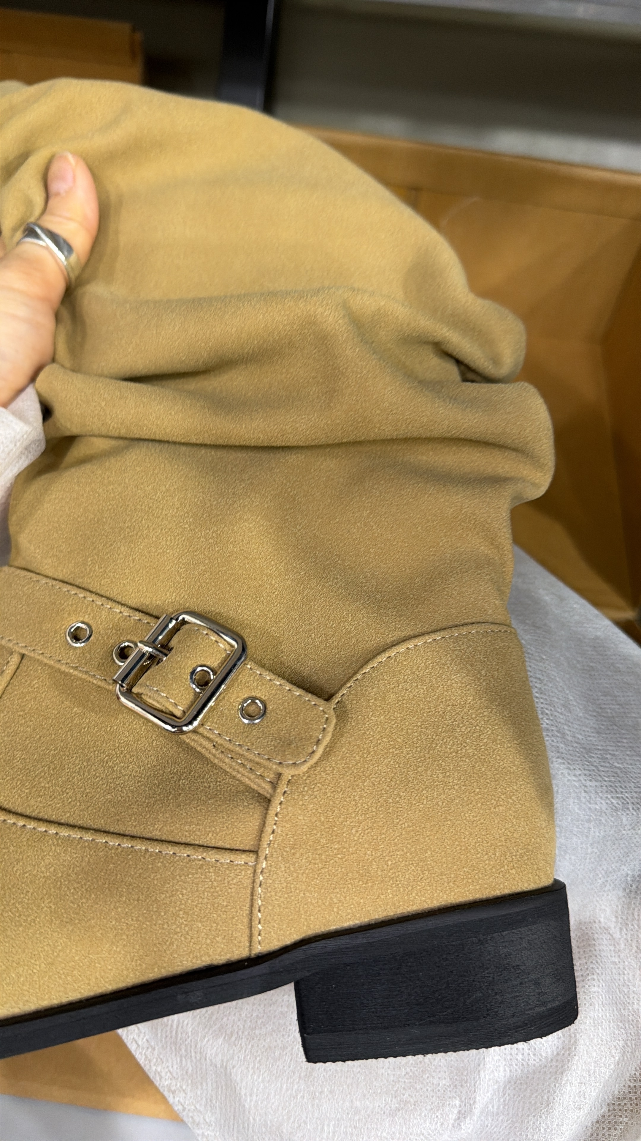 ⬇️開倉低至半價😱FINALSALE📣 縐縐．麂皮BOOTS【不設退換】