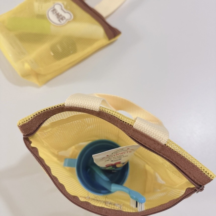 韓國｜客製化刺繡名字網狀旅行袋