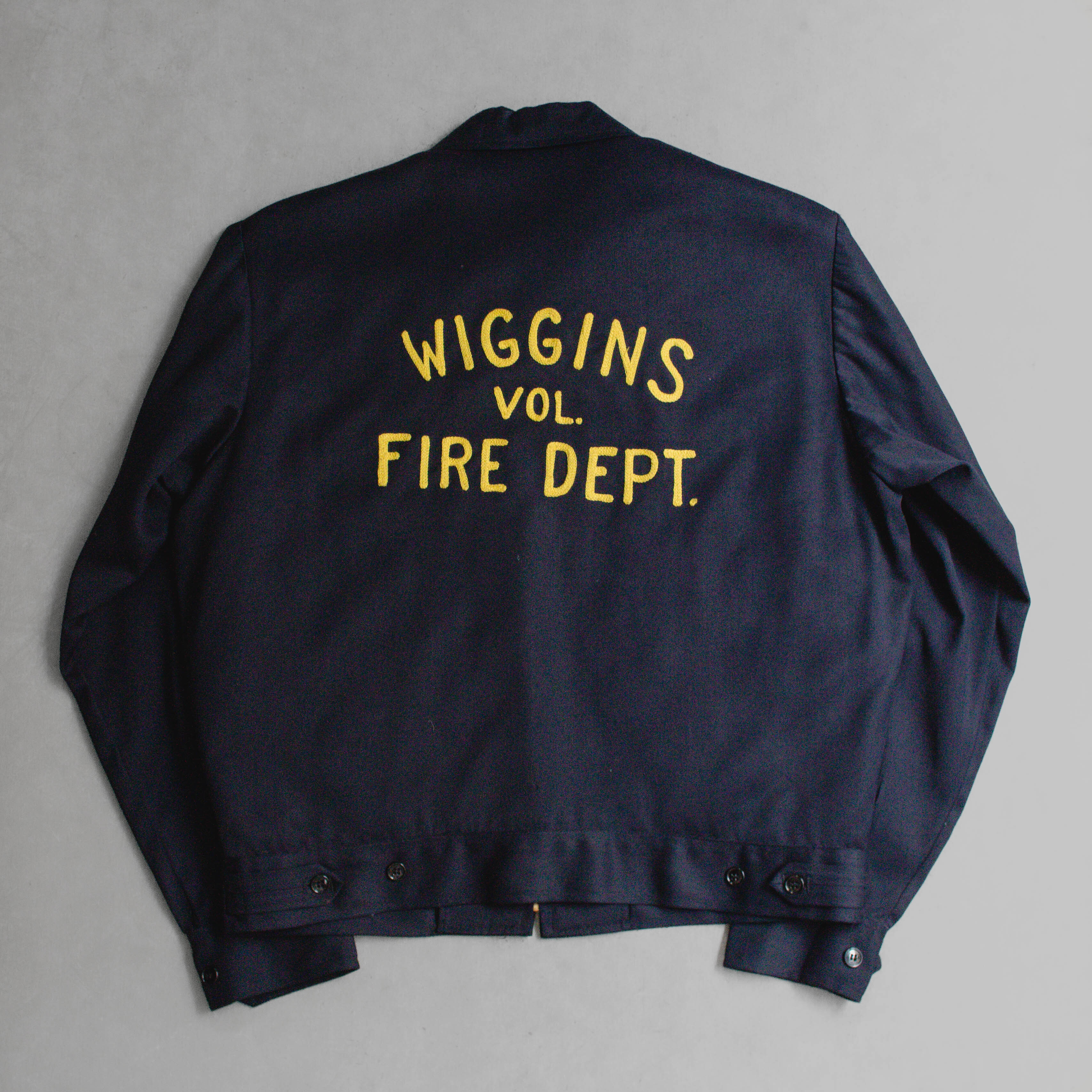 60S MR.2PLY RAYON BLEND WORK JACKET 美國製 深藍 短版 刺繡 工作外套