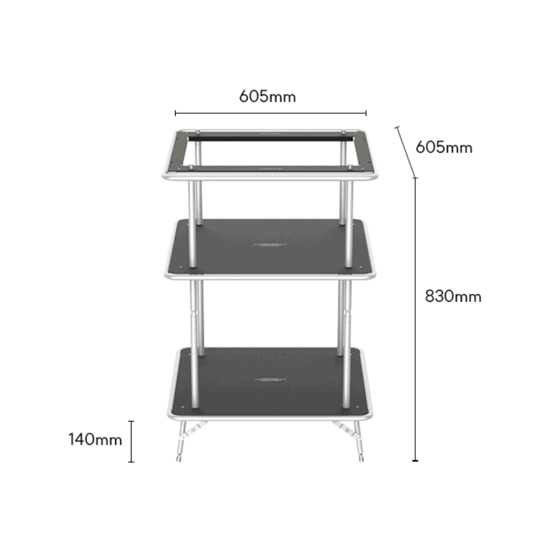 Comma Nine｜Canyon 3層置物架 - 2unit｜黑銀