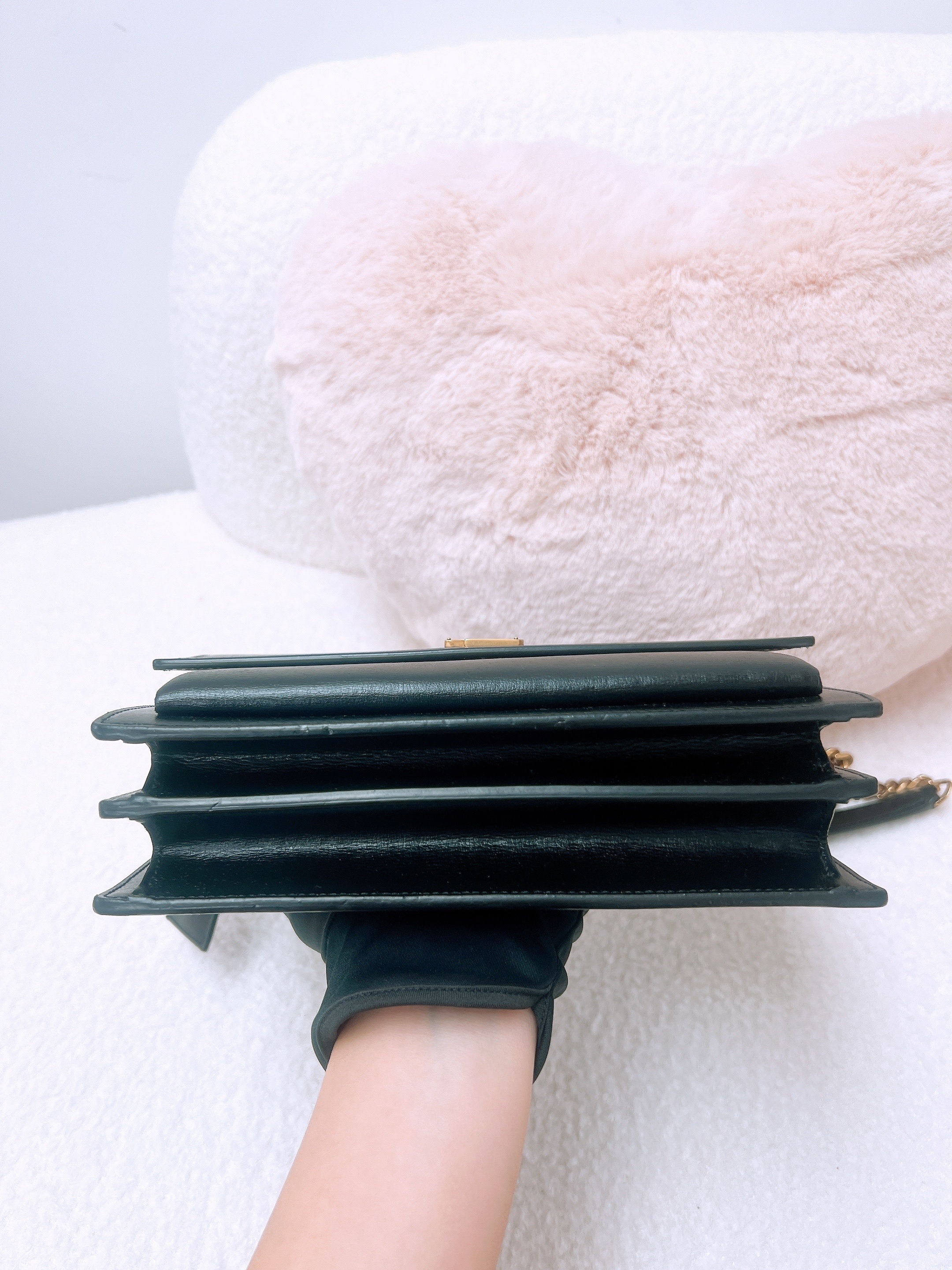 YSL Saint Laurent sunset medium (black/ GHW)