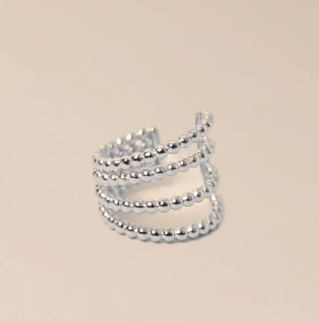 1WK0708-501 WAEKURA Earcuff Nisrine Silver (A-LX-E)