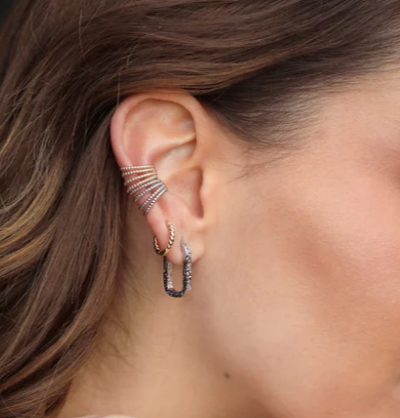 1WK0708-501 WAEKURA Earcuff Nisrine Silver (A-LX-E)