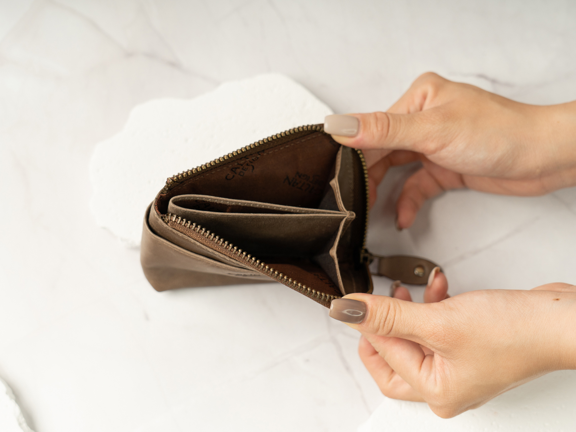 『新品上市』老爺有喜  真皮L型拉鍊卡片小零錢包 (1821cl)