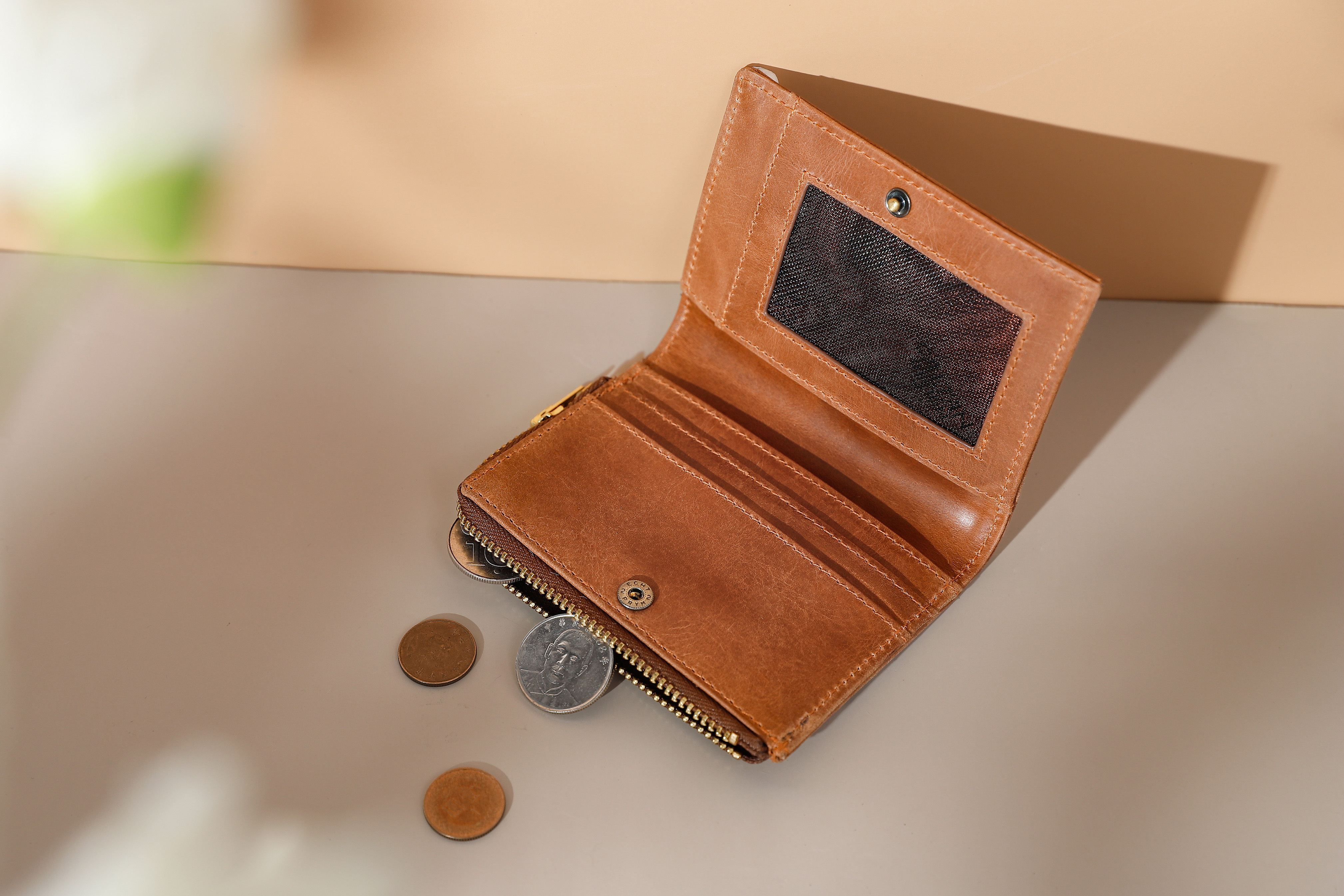 『新品上市』老爺有喜  原序扣式輕薄卡夾零錢包 (2183htn)