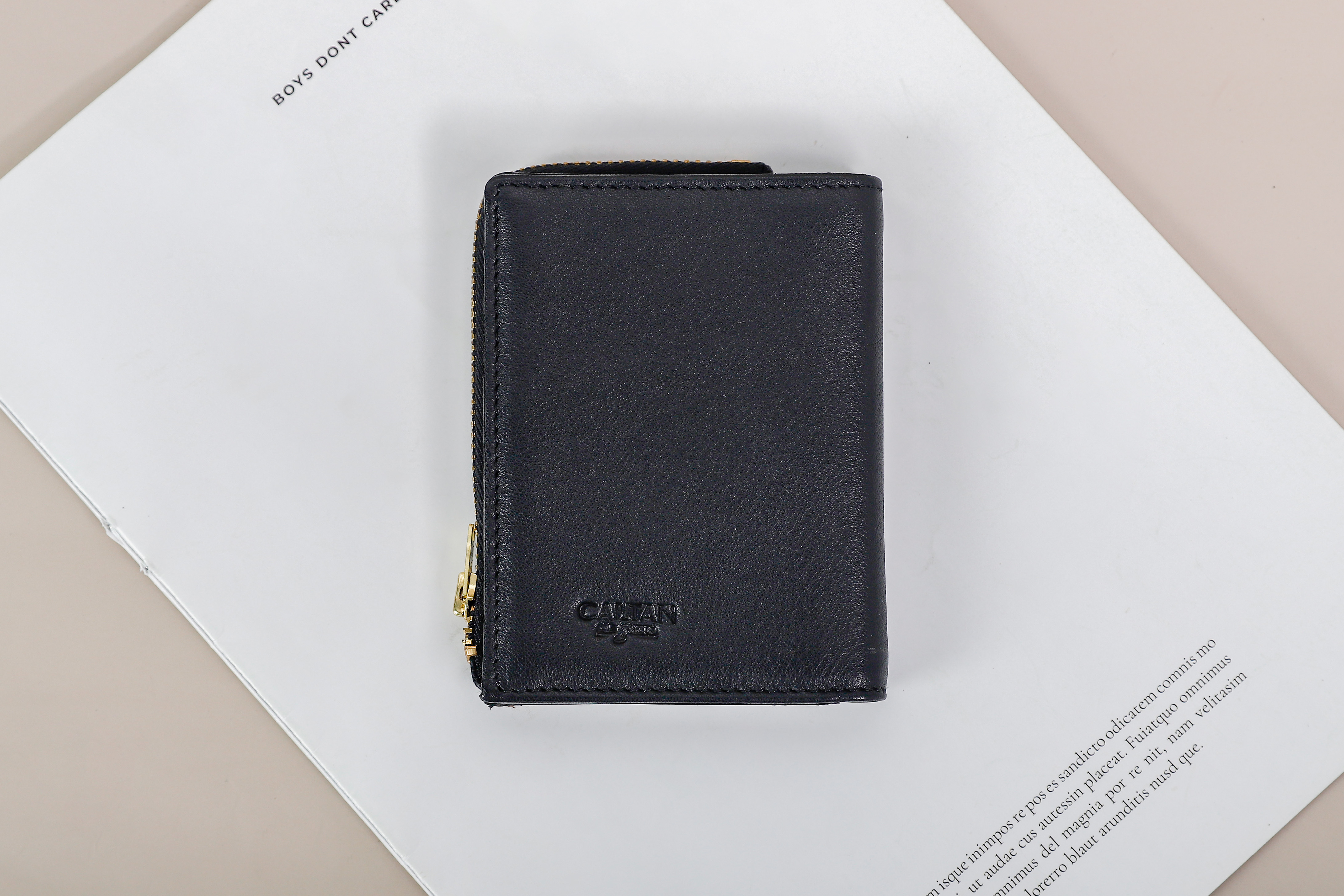 『新品上市』老爺有喜  原序扣式輕薄卡夾零錢包 (2183bk)