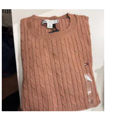 [S] TOMMY HILFIGER TAWNY ROSE CABLE KNIT SWEATER, XW07179-204 (STH1604)