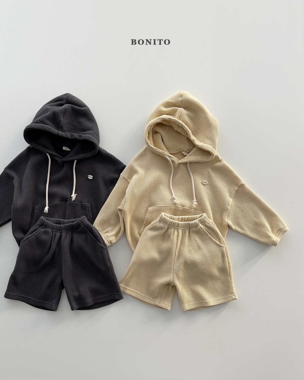 韓國🇰🇷BONITO 華夫格連帽套裝(12m-XL/JS-JM)