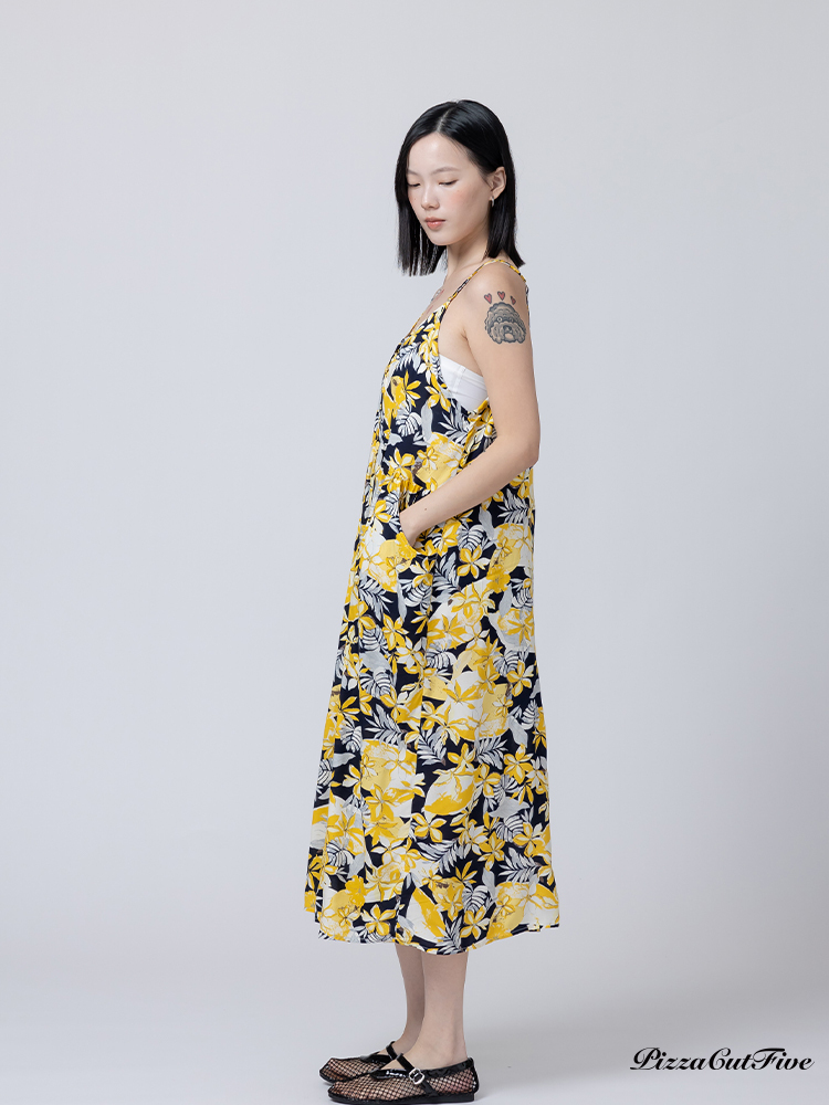 [兩件1580｜涼感洋裝]花朵口袋細肩洋裝 PizzaCutFive PCF262487007