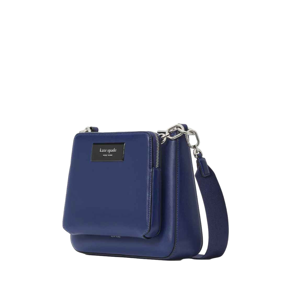 【Kate Spade Outlet】(專櫃出清) Label Smooth Leather 3 In 1 Crossbody  深藍