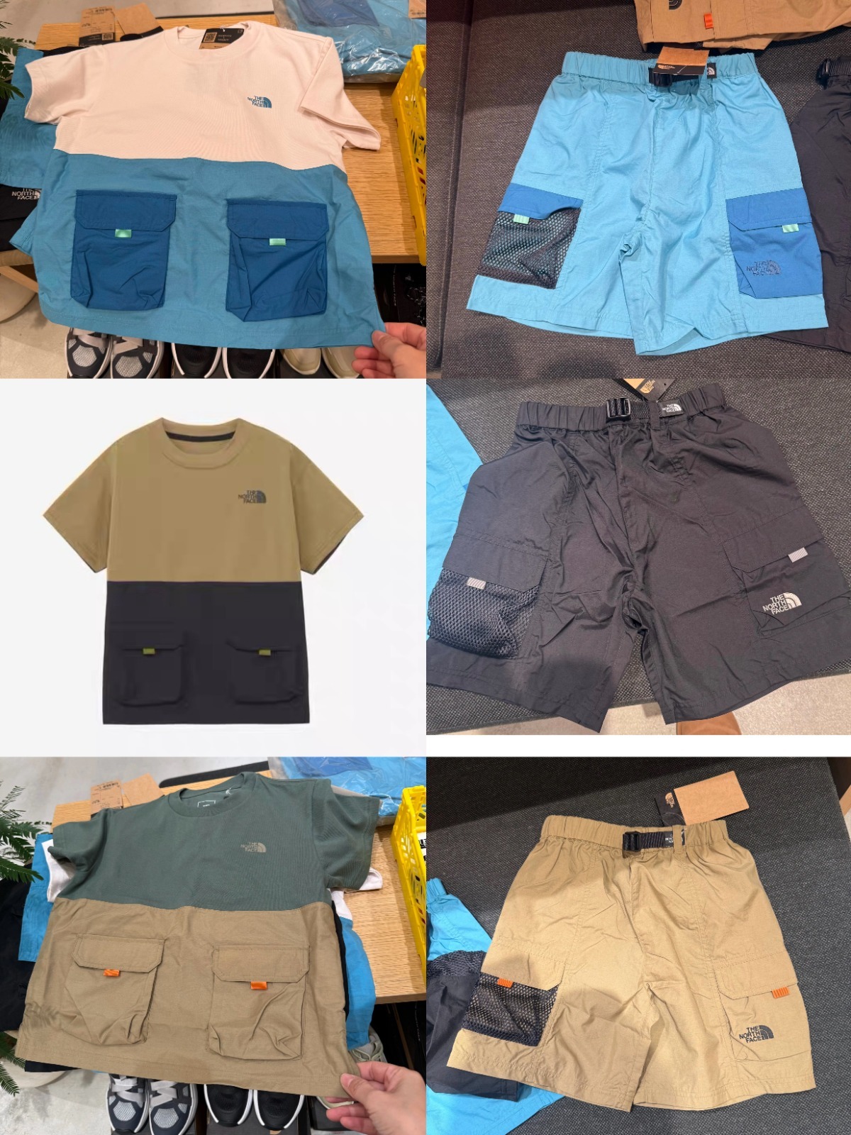 廠單 TNF 拼色口袋速乾防曬運動套裝