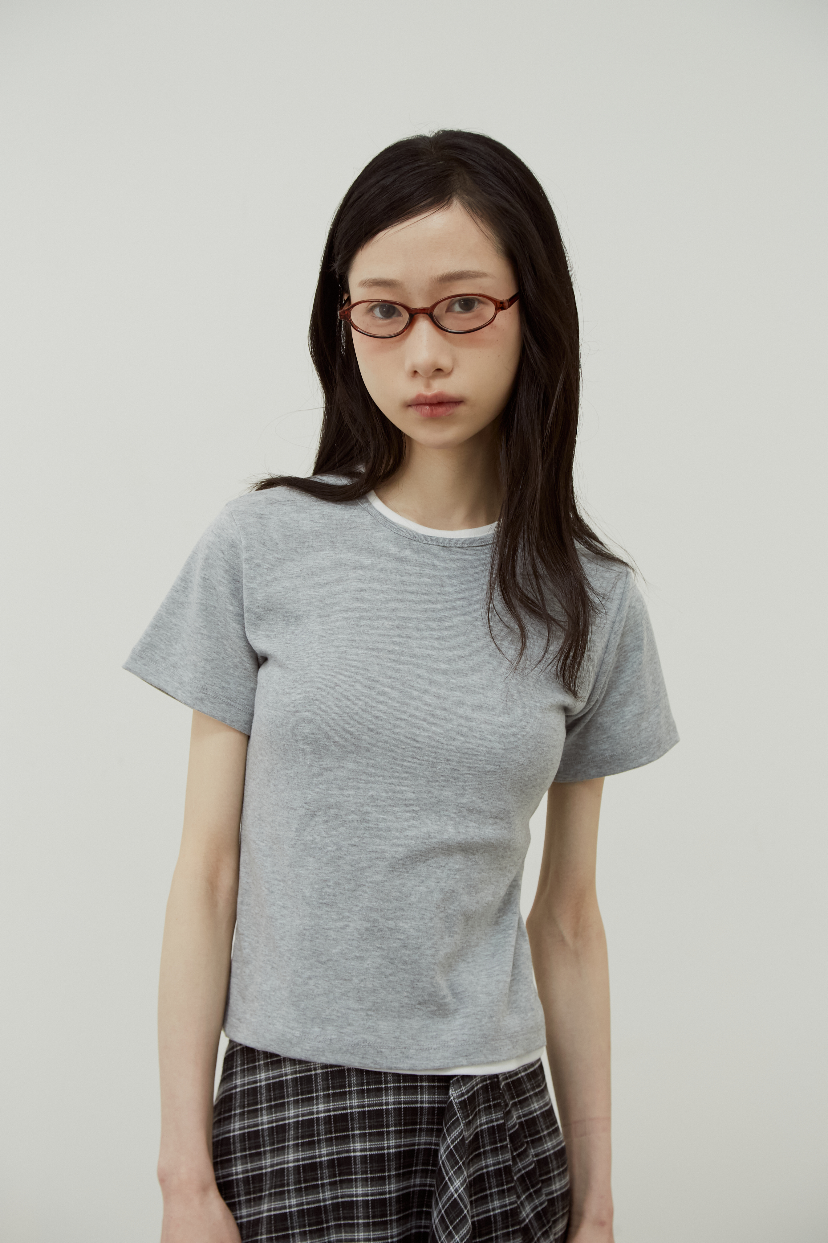 [現貨] TN MADE FW26 - HELD BY FABRIC 圓領短袖上衣 - 灰