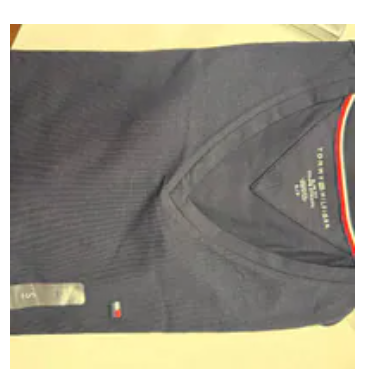 [S] TOMMY HILFIGER FADED INDIGO SLIM FIT V-NECK T-SHIRT, 78JA564-410 (STH1607)