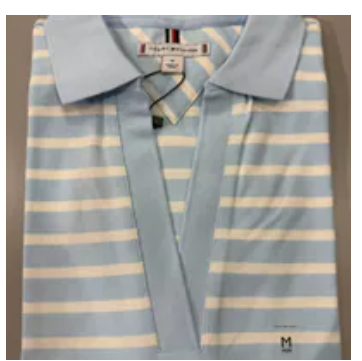 [S] TOMMY HILFIGER RAIN DANCE COMBO RELAXED FIT HEATHERED STRIPE POLO, XW07831-400 (STH1609)