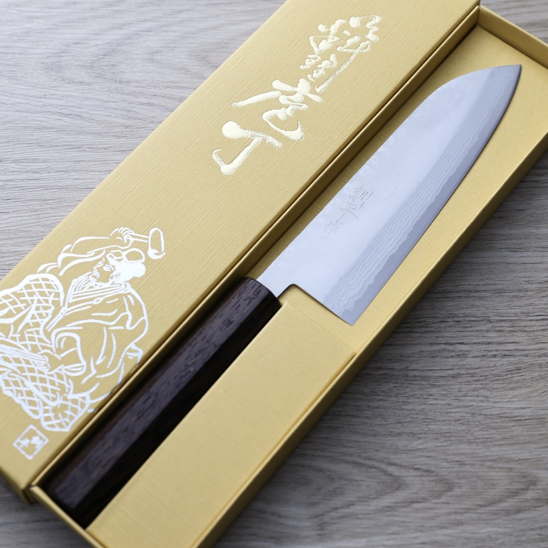 增谷訓生 三德刀 170mm VG10鋼 刻流 和柄