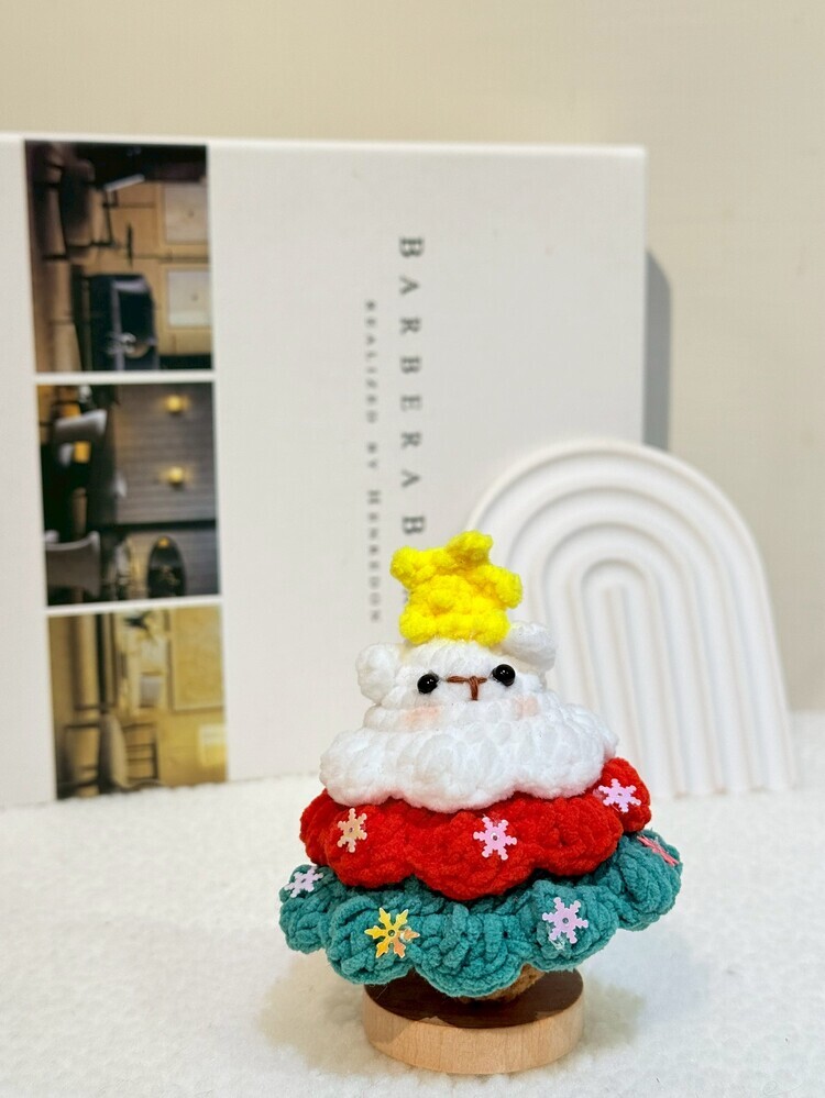 動物三層蛋糕聖誕樹吊飾