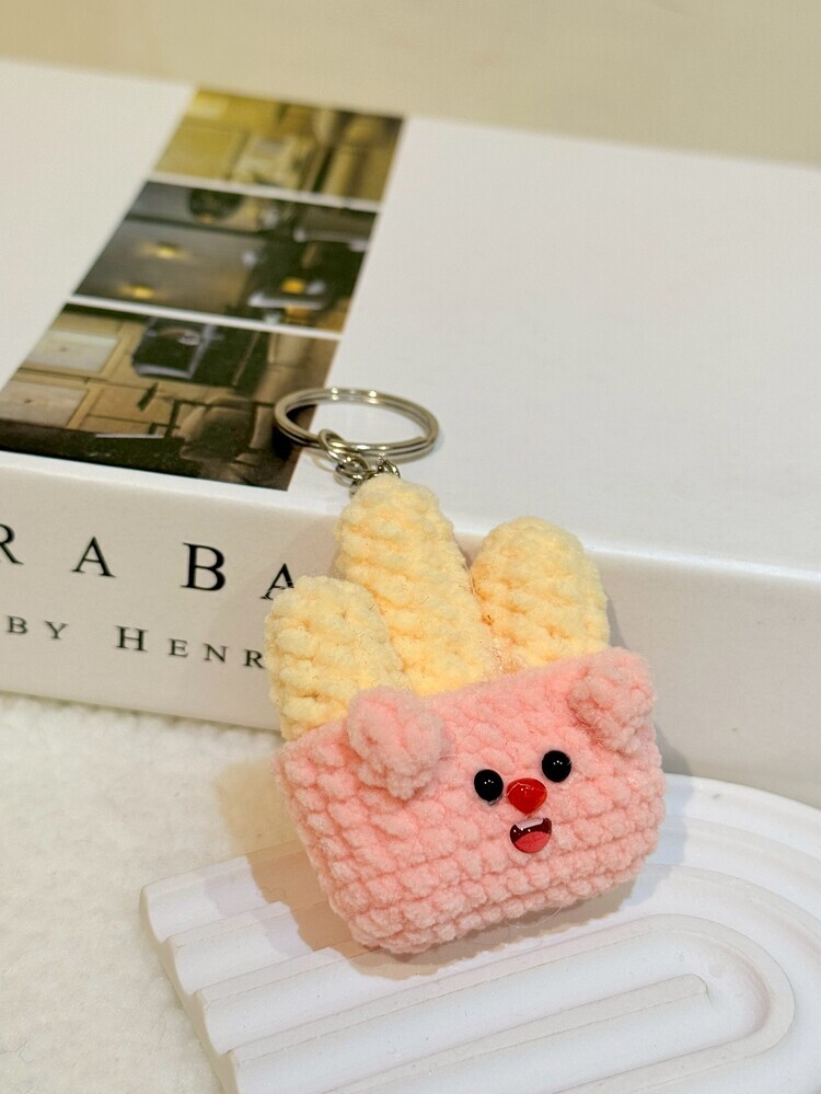 『粉』可愛造型薯條吊飾-3號