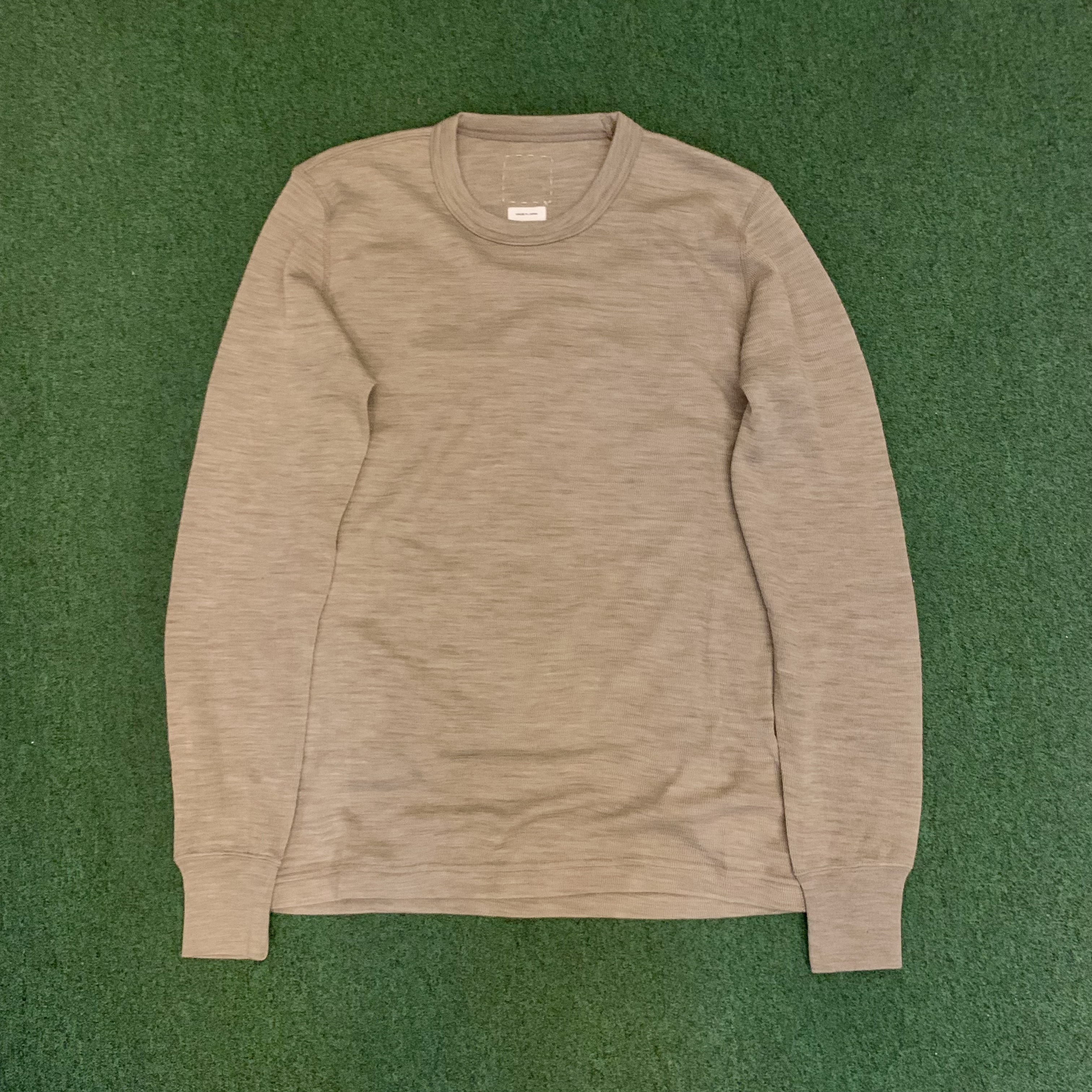 VISVIM 2026 S/S THERMAL CREW L/S (SUPERFINE) - BEIGE SIZE 2