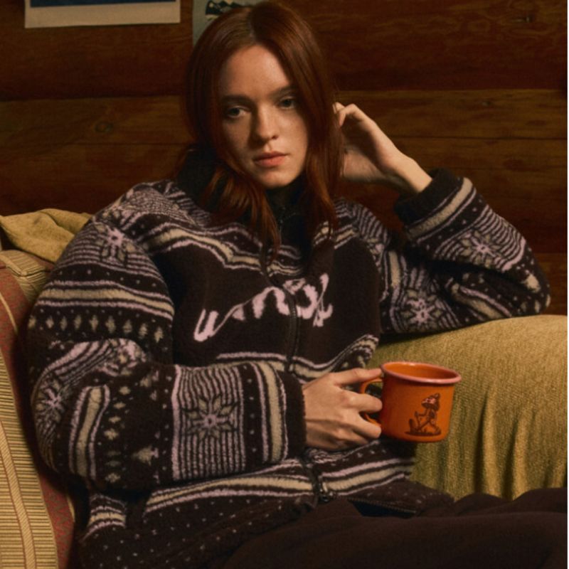 【代購】UMBRO Nordic Pattern 北歐圖騰刷毛立領外套