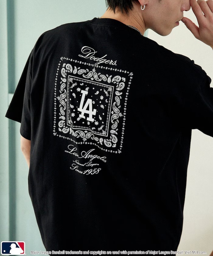 日本 MLB x Publux 別注 Bandana Logo T-Shirt