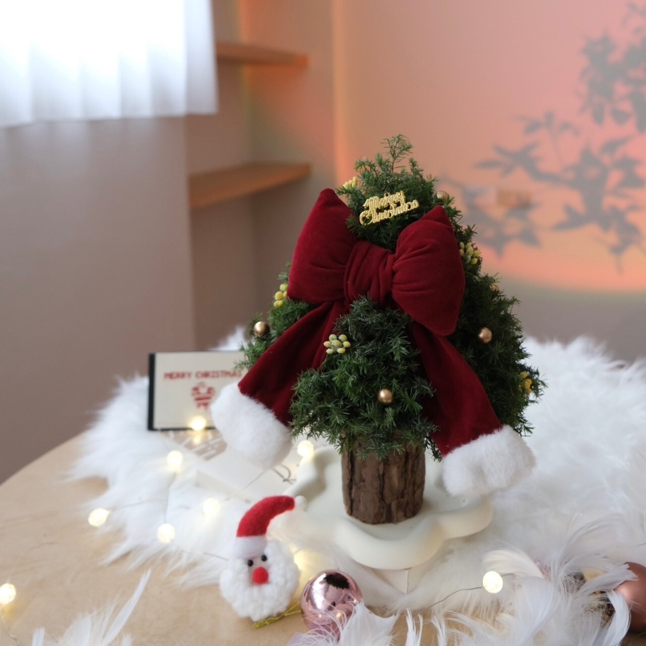 大胖蝴蝶結雪松永生聖誕樹樹